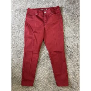 SEVEN 7 Women's Jeans Booty Shaper Skinny  Red Size 16